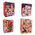 New Year Christmas Santa Printed Tote Paper Bags with Writing Card